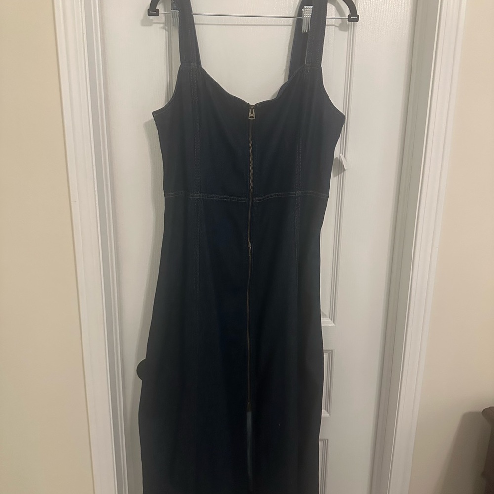 NWT GAP Women's Dark Blue Denim Dress - Picture 8 of 8